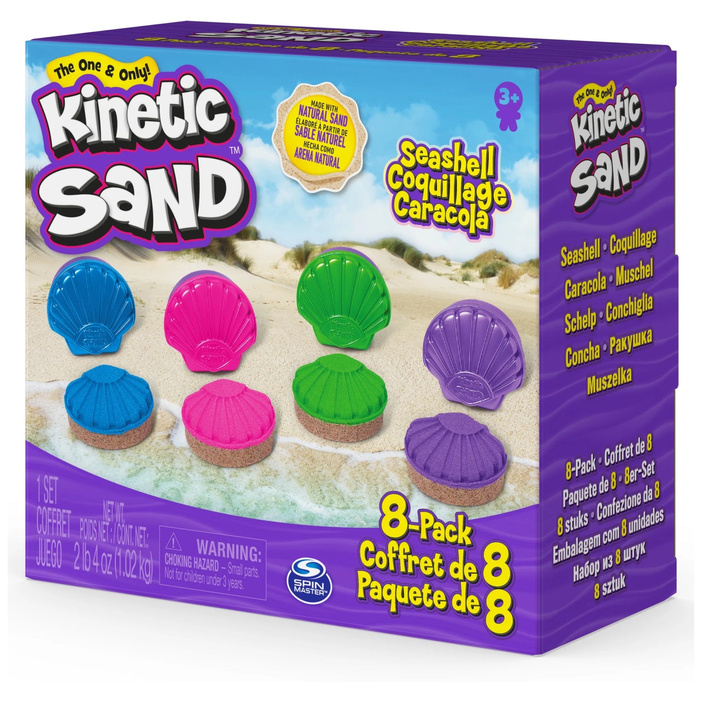 , Seashell Containers 8-Pack, for Kids Ages 3 and Up