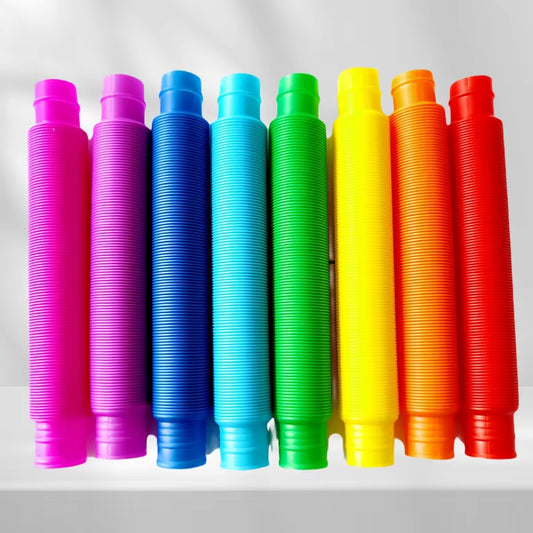 3Pcs/24Pcs Set Flexible Plastic Color Telescopic Tube Pop Tube Stretch Tube Bellows Children Adult Decompression Toys
