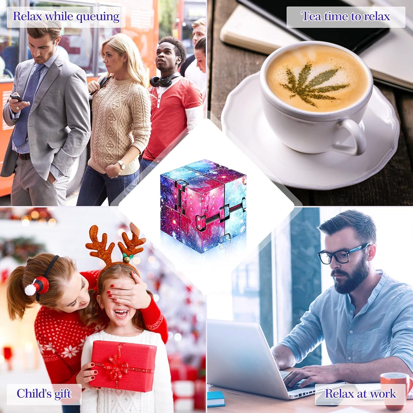 6 Pieces Cube Toy Cube for Stress and Anxiety Relief Cool Hand Mini Kill Time Cube