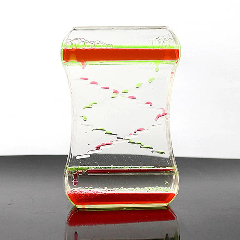 Creative Oil Drop Hourglass Two Color Oil Drop Ladder Liquid Water Creative Decoration Toy Liquid Timer