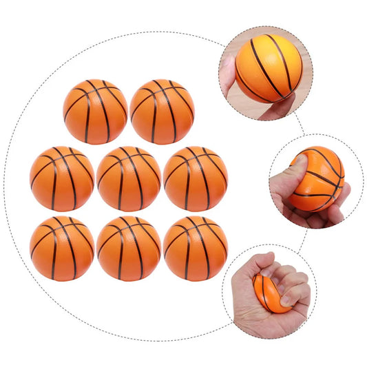 12Pcs Foamed Basketball Stress Balls Kids Stress Balls Toys Stress Balls Foam Rubber Squeeze anti Stress Toy Balls Birthday Gift