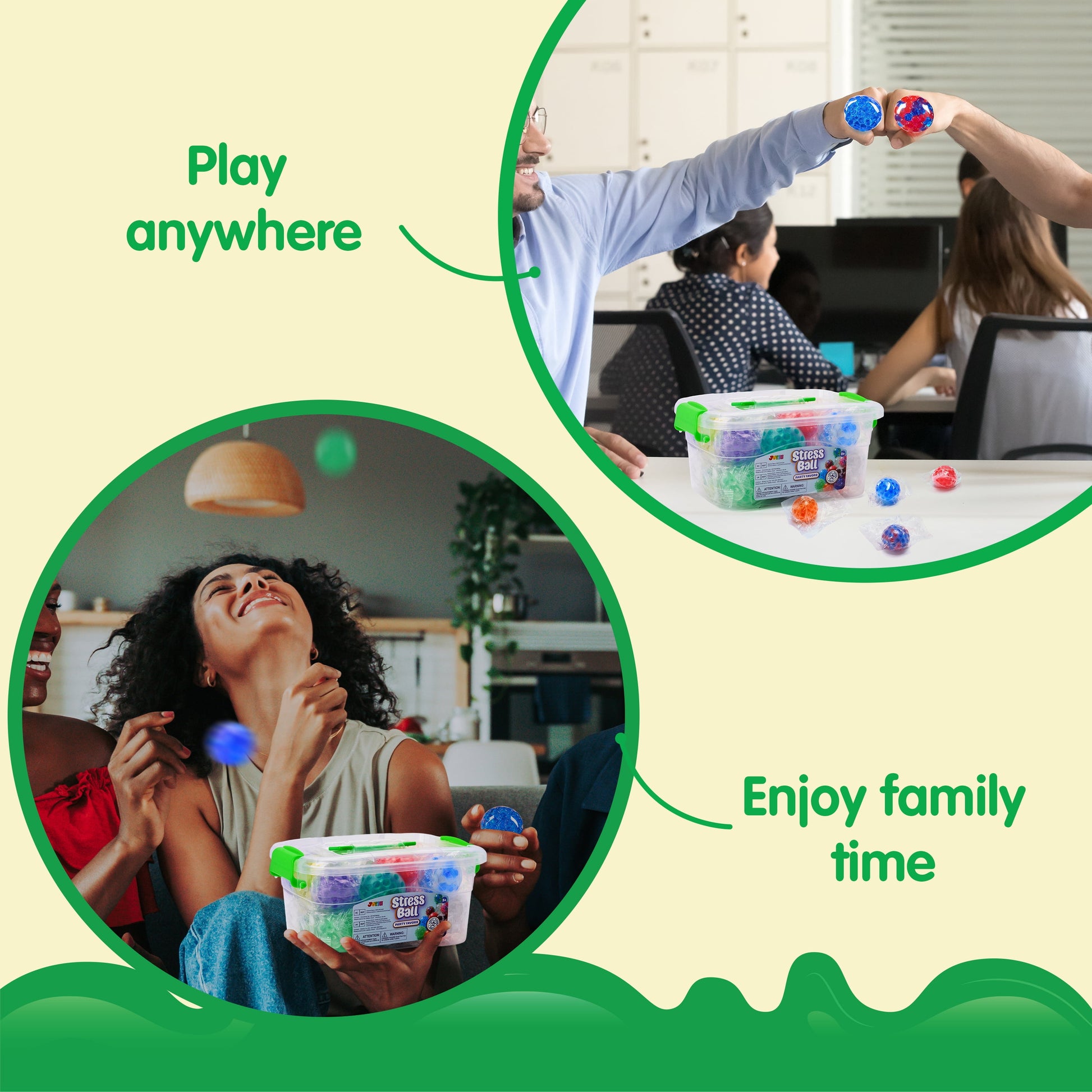 24 Pack Squishies Party Favors for Adults Mini Stress Ball Fidget Toys for Kids, Stress Relief Orbeez Anxiety Calming Squeeze Balls, Prize (1.57")