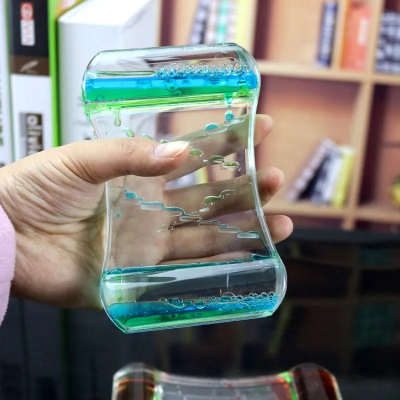 Creative Oil Drop Hourglass Two Color Oil Drop Ladder Liquid Water Creative Decoration Toy Liquid Timer