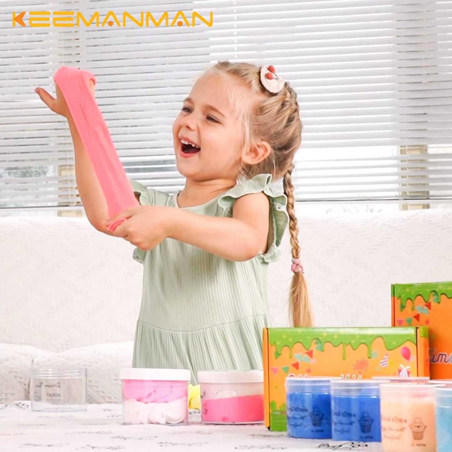 Dragon Fruit Butter Slime, Scented DIY Slime Supplies Kit for Girls and Boys, Stress Relief Toy for Kids Education, Party Favor, Gift and Birthday (7Oz)