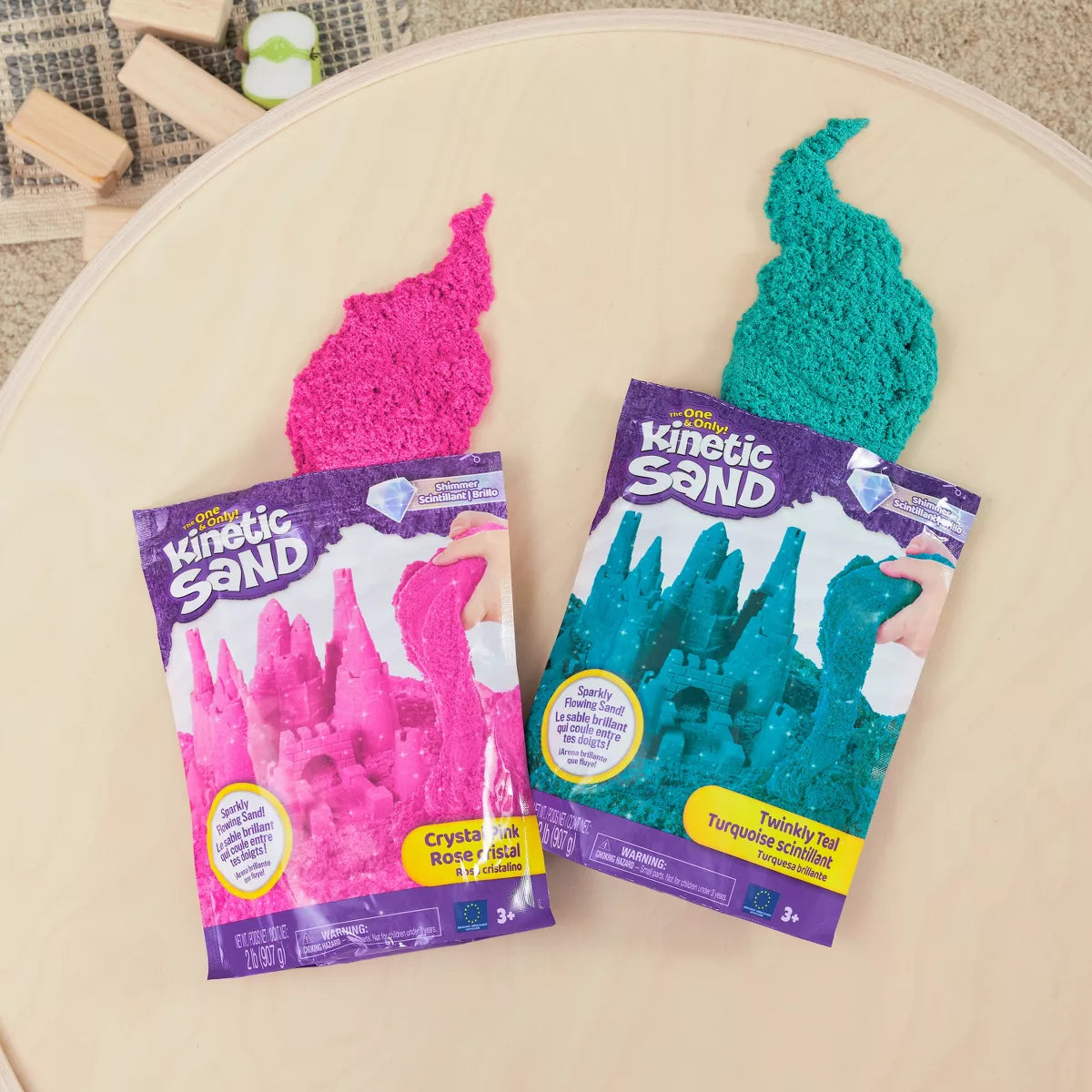 Kinetic Sand Crystal Pink Shimmer Sand 2Lb
