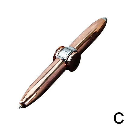 Metal Luminous Spinner LED Light Pens Cool Fidget Spinner Fingertip Gyro Pen with LED Light anti Stress Pen