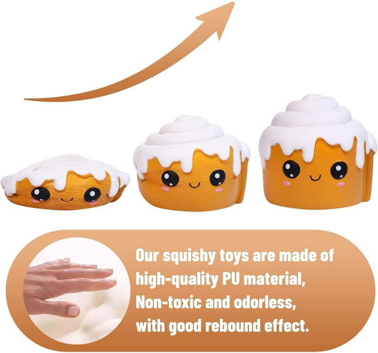 4 Pcs Squishies Hot Dog Cake Bread Donut Kawaii Scented Soft Slow Rising Squeeze Stress Relief Kids Toy Xmas Stocking Stuffers Ideas