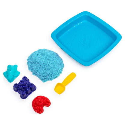 , Sandbox Set Kids Toy with 1Lb All-Natural Blue  and 3 Molds, Sensory Toys for Kids Ages 3 and Up