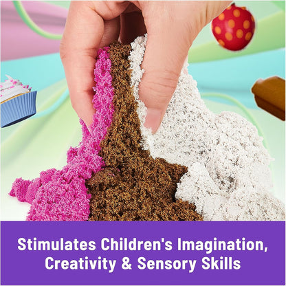 Scents, Ice Cream Treats Playset with 3 Colors Scented Play Sand & 6 Tools, Sensory Toys for Kids Ages 3 and Up