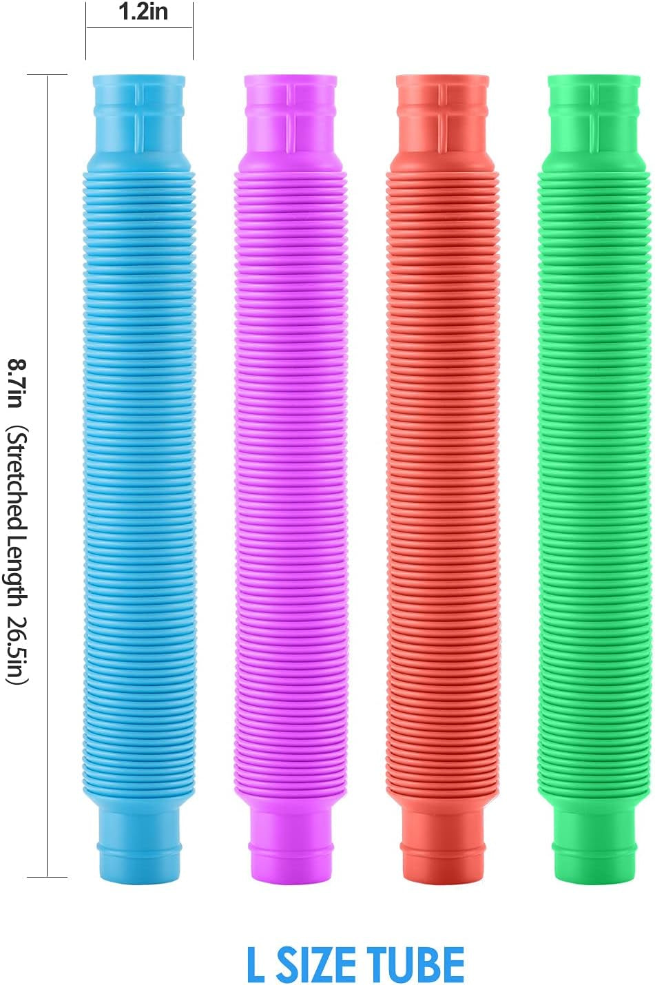 Easter Baskets Gifts for Kids Pop Tube Fidget Toys 36Psc for Kids, Idea Toy Pop Tubes, Pull Pop Tubes to Relieve Stress and Anxiety for Children & Adults