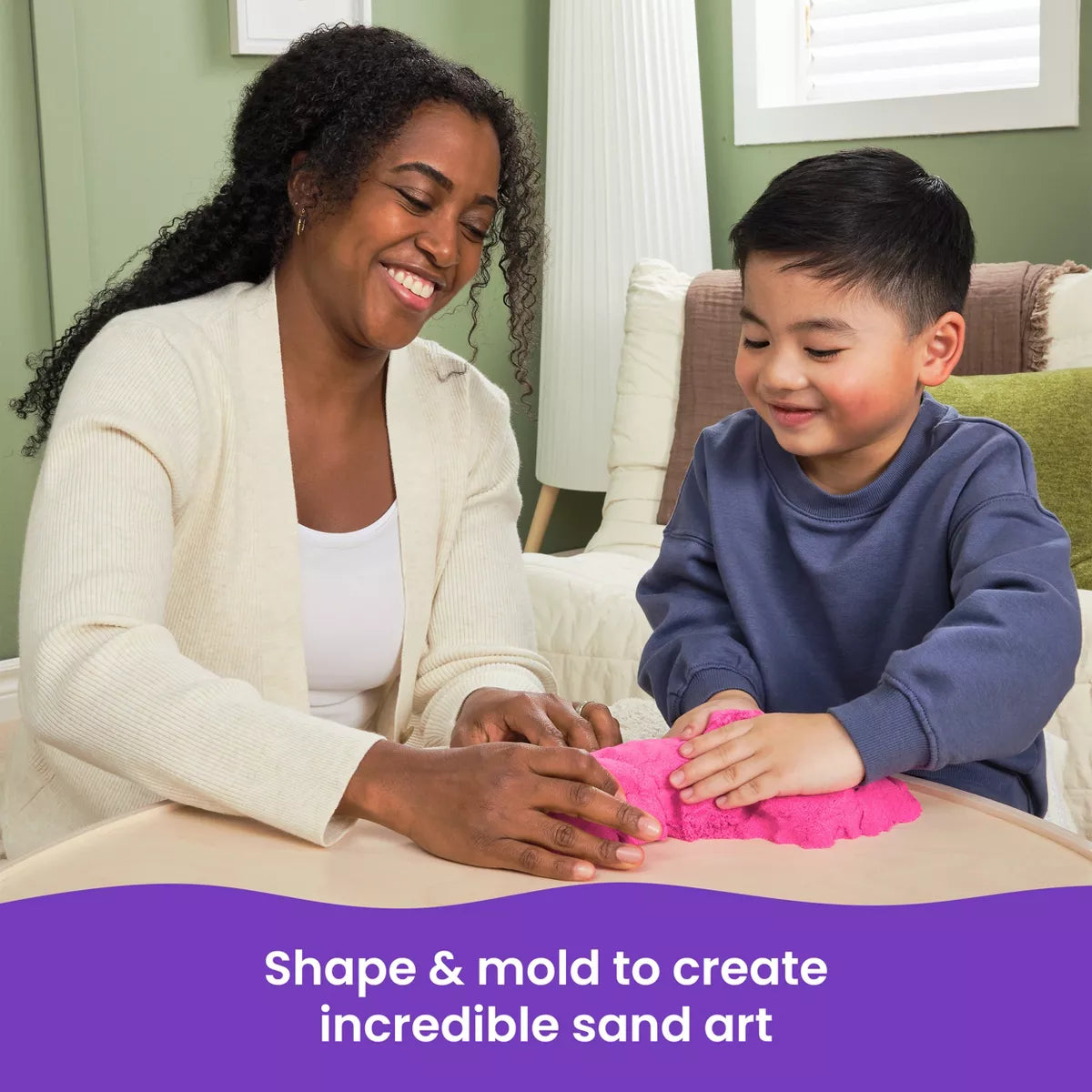 Kinetic Sand Crystal Pink Shimmer Sand 2Lb