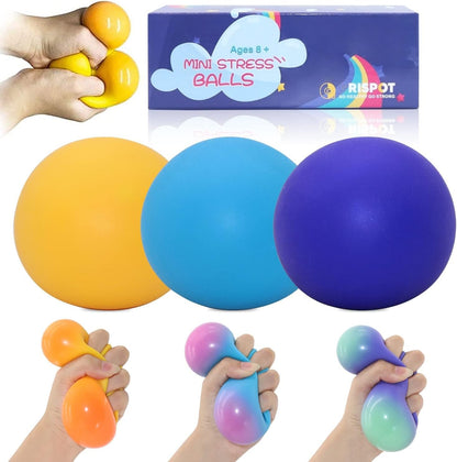 Stress Balls for Adults and Kids - 3Pk Squishy Stress Ball Fidget Toys, anti Stress Sensory Ball Squeeze Toys