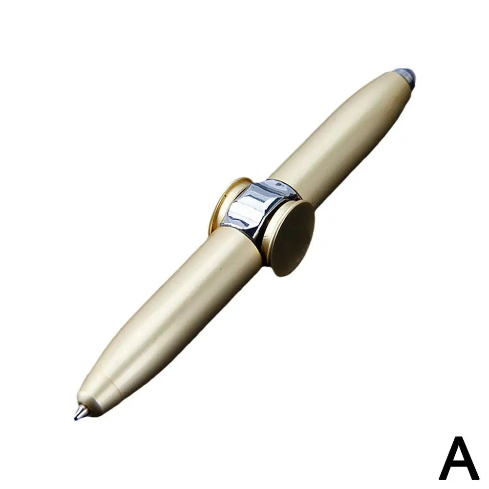Metal Luminous Spinner LED Light Pens Cool Fidget Spinner Fingertip Gyro Pen with LED Light anti Stress Pen