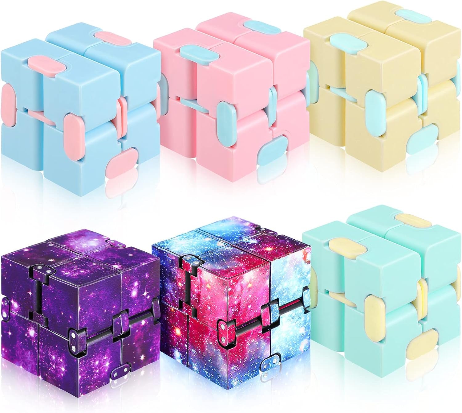 6 Pieces Cube Toy Cube for Stress and Anxiety Relief Cool Hand Mini Kill Time Cube