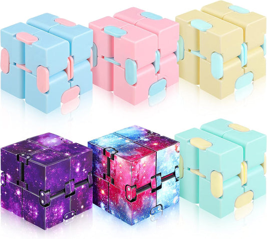 6 Pieces Cube Toy Cube for Stress and Anxiety Relief Cool Hand Mini Kill Time Cube