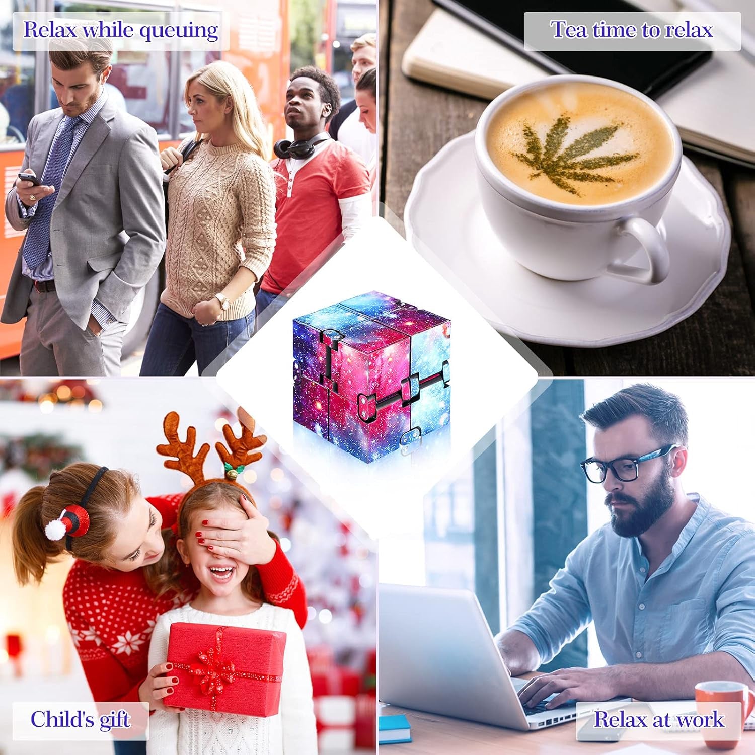 6 Pieces Cube Toy Cube for Stress and Anxiety Relief Cool Hand Mini Kill Time Cube