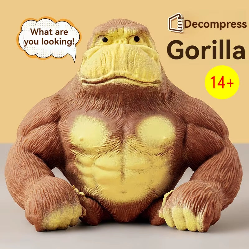 Fashion Antistress Gorilla Funny Gorilla Decompression Toy Doll Decompression Creative Toy Indestructible Soft Gorilla Statue