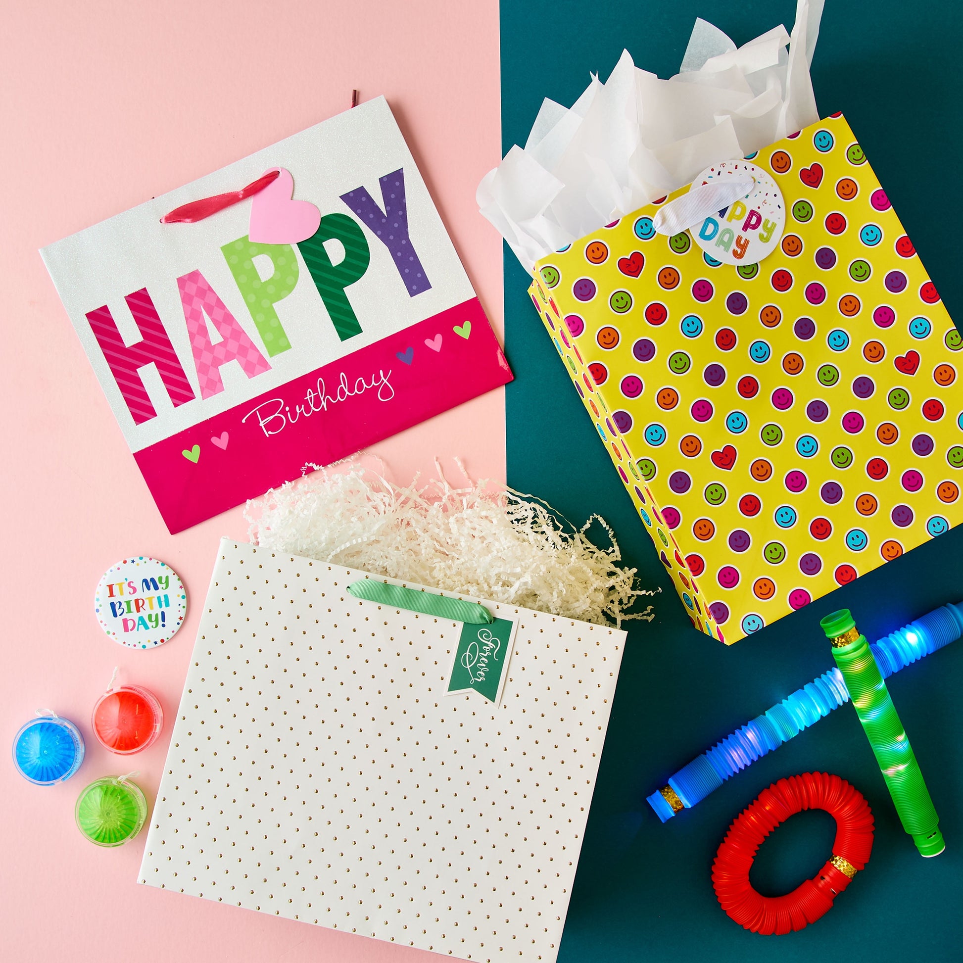 Multi-Color Light-Up LED Pop Tube Party Favors, 3 Count, by