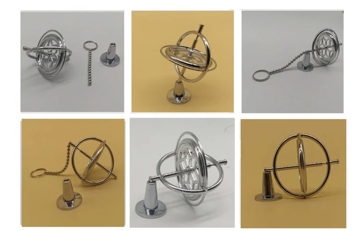 Metal Machinery Gyroscope Anti-Gravity Tumbler Gyro Copper Spinner Fingertip Finger Gyro Spiral Desktop anti Stress Toy