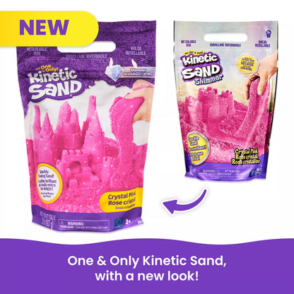 Kinetic Sand Crystal Pink Shimmer Sand 2Lb