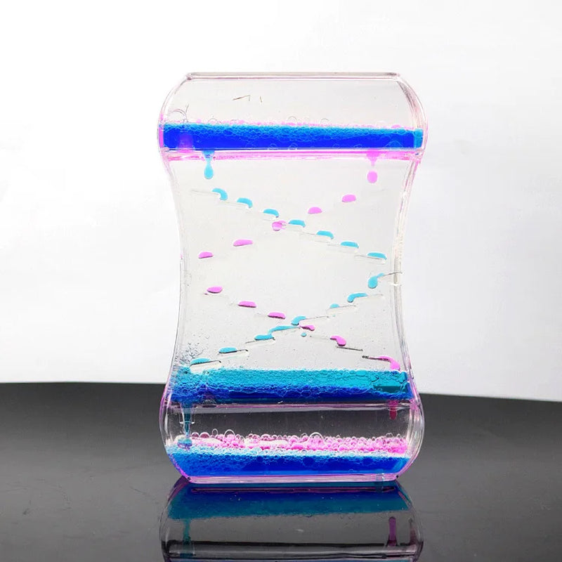 Creative Oil Drop Hourglass Two Color Oil Drop Ladder Liquid Water Creative Decoration Toy Liquid Timer