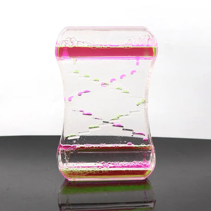 Creative Oil Drop Hourglass Two Color Oil Drop Ladder Liquid Water Creative Decoration Toy Liquid Timer