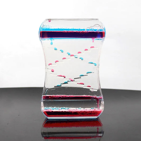 Creative Oil Drop Hourglass Two Color Oil Drop Ladder Liquid Water Creative Decoration Toy Liquid Timer