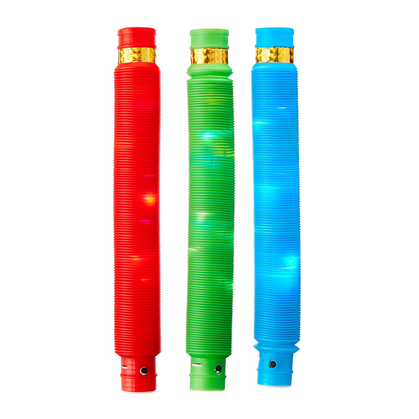 Multi-Color Light-Up LED Pop Tube Party Favors, 3 Count, by