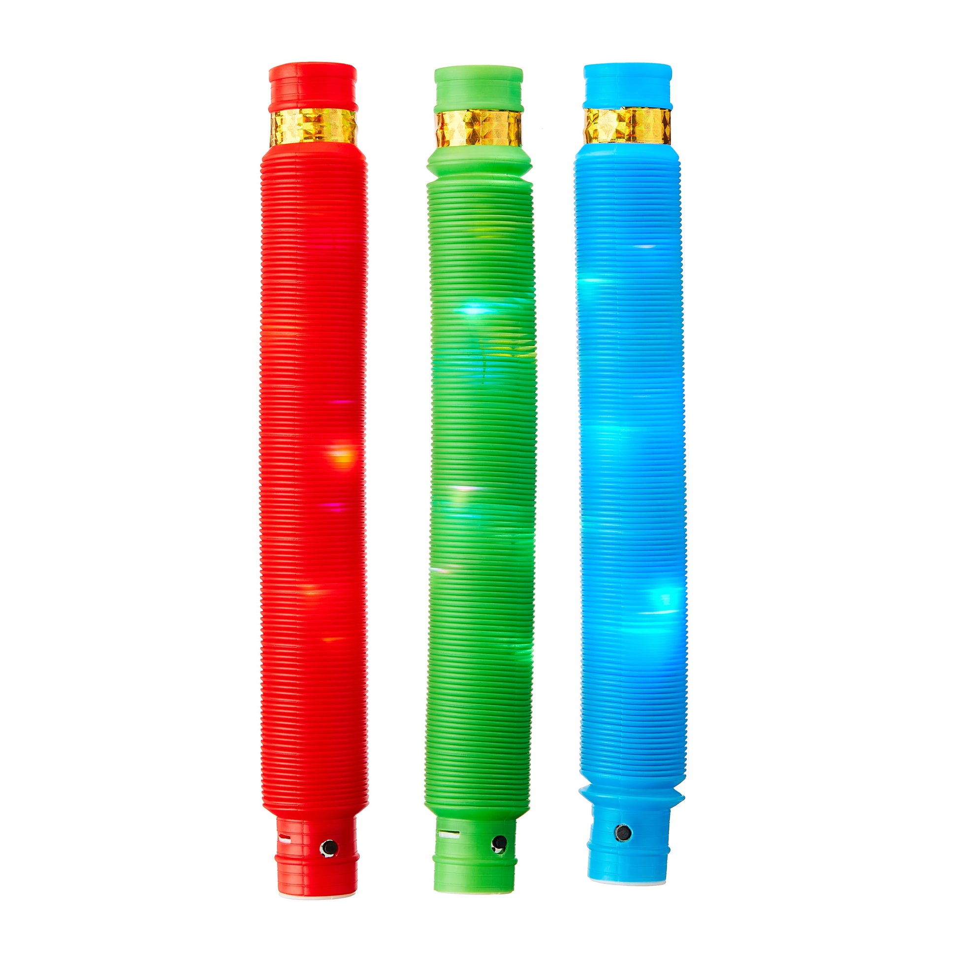 Multi-Color Light-Up LED Pop Tube Party Favors, 3 Count, by