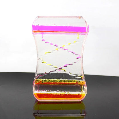 Creative Oil Drop Hourglass Two Color Oil Drop Ladder Liquid Water Creative Decoration Toy Liquid Timer