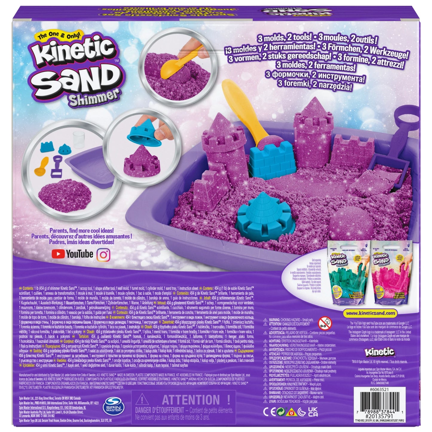 Sparkle Sandcastle Set W/ 1Lb Purple Shimmer