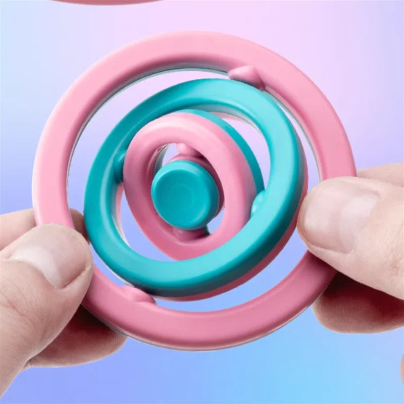 3D Infinite Flipping Gyroscope Creative Finger to Finger Gyroscope Decompression Puzzle Toy Birthday Gift Boys and Girls Toys