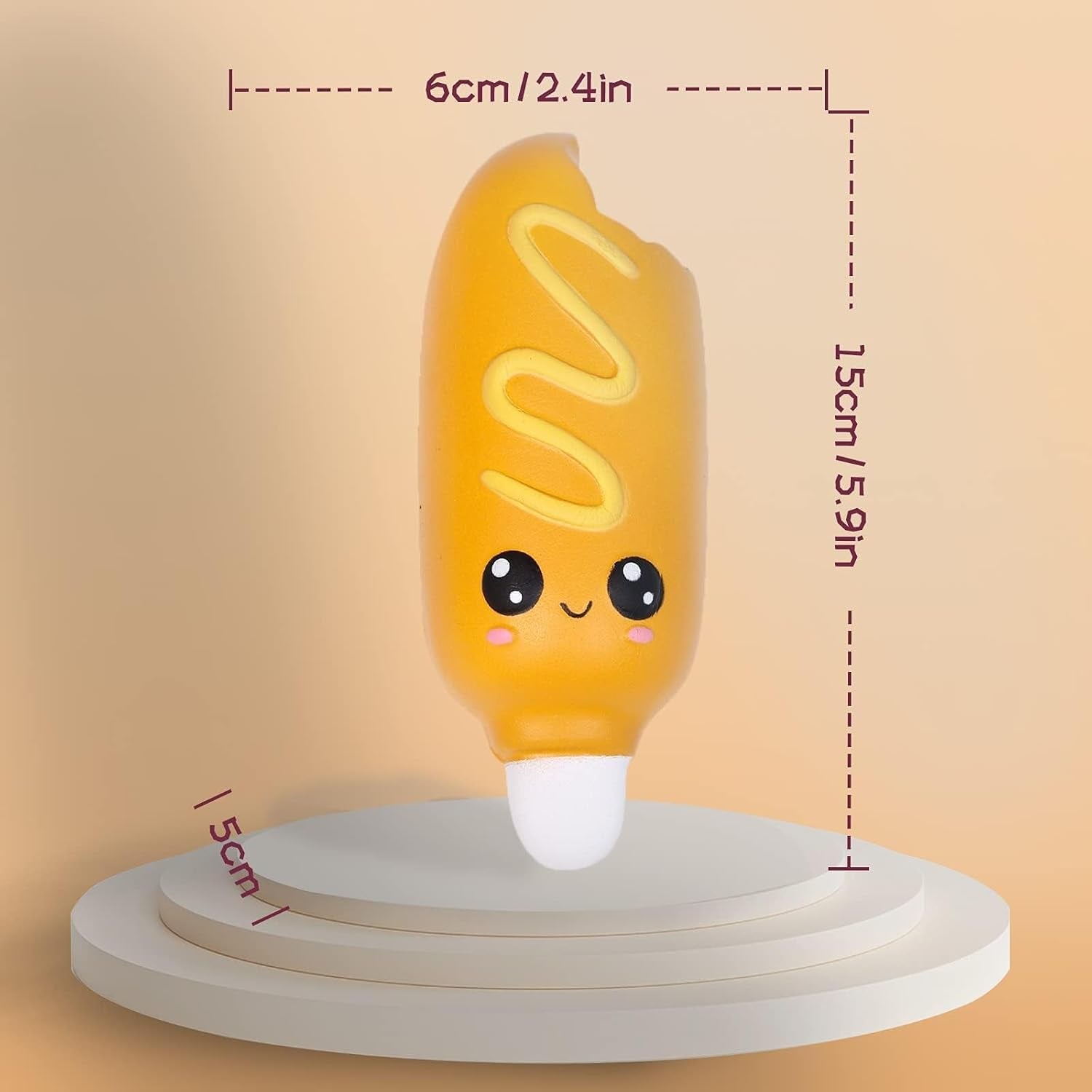 4 Pcs Squishies Hot Dog Cake Bread Donut Kawaii Scented Soft Slow Rising Squeeze Stress Relief Kids Toy Xmas Stocking Stuffers Ideas