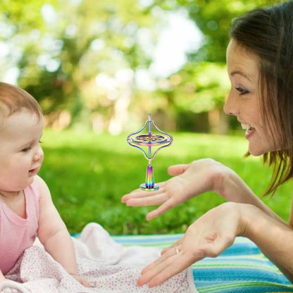 Metal Machinery Gyroscope Anti-Gravity Tumbler Gyro Copper Spinner Fingertip Finger Gyro Spiral Desktop anti Stress Toy